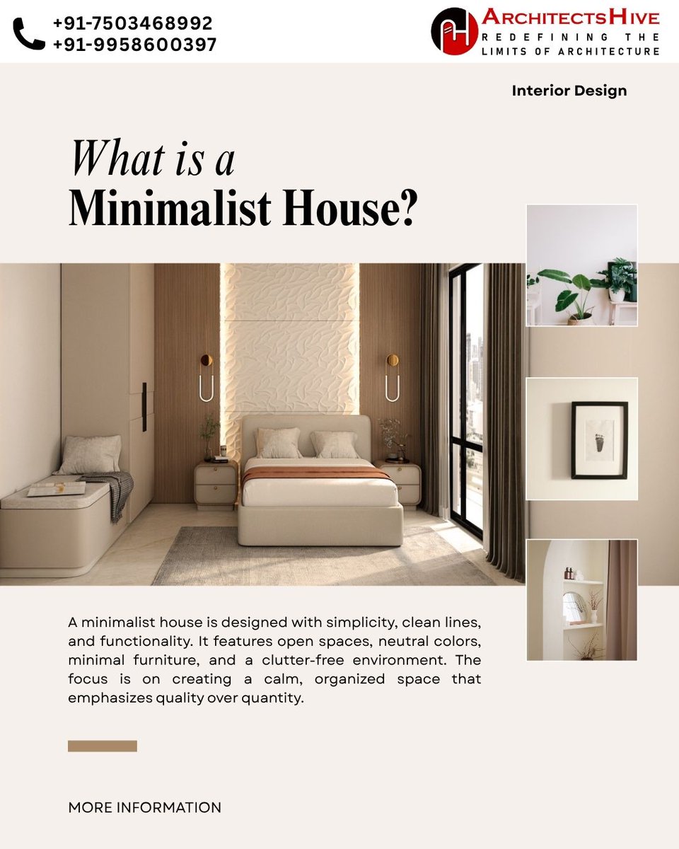 ArchitectsHive5's tweet image. 🌐 architectshive.com
📞 +91 75034 68992 | +91 99586 00397
✉️ contact@architectshive.com

✨ Minimalism – Designing with Purpose, Not Excess ✨

 #Architect #ArchitectureDesign #Architecture #ArchitectureFirm #Interior #InteriorDesign #InteriorDesigner #InteriorDecorator