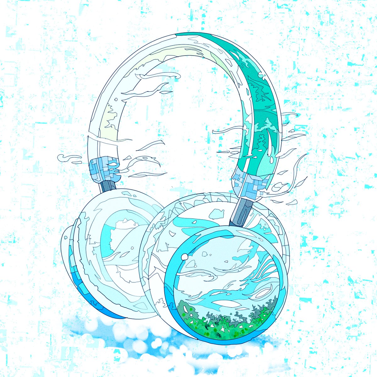 n_hat_mu's tweet photo. 薫風のヘッドホン https://t.co/BTW11YUY0q