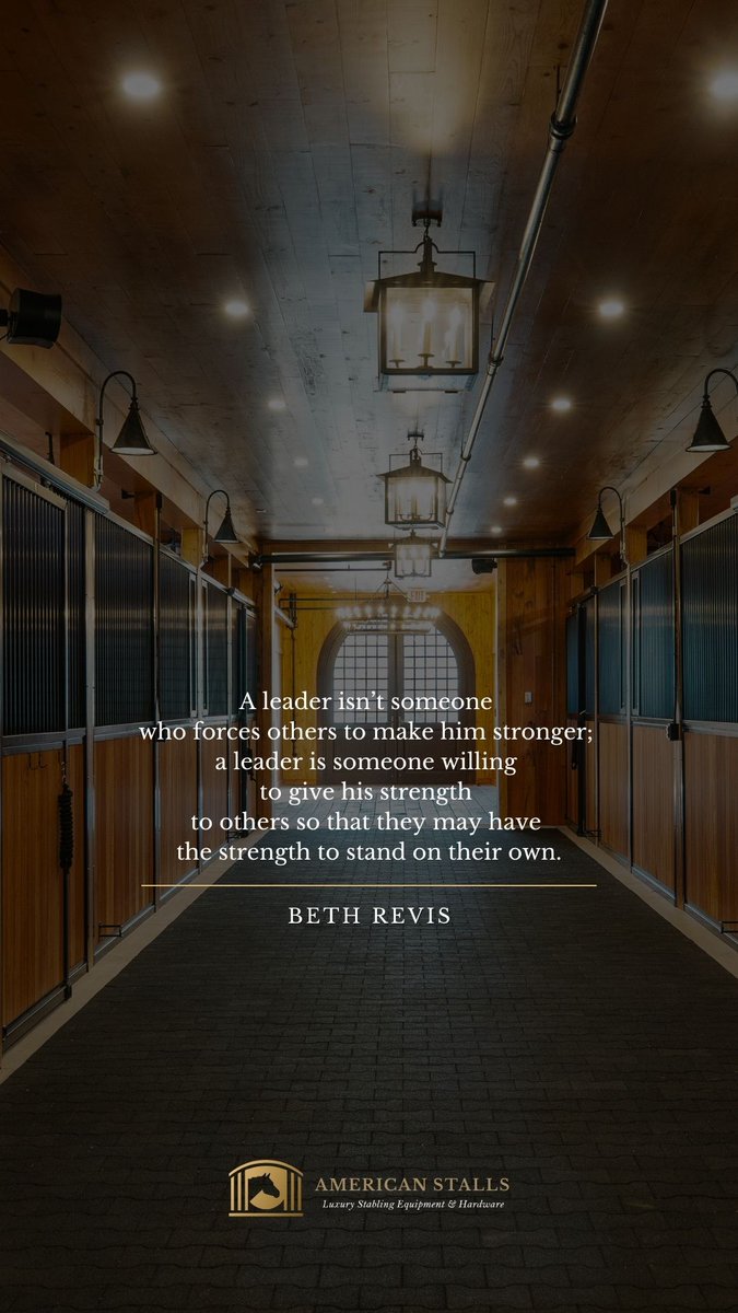 AmericanStalls's tweet image. A leader isn’t someone who forces others to make him stronger; a leader is someone willing to give his strength to others so that they may have the strength to stand on their own.

#QuoteoftheDay #QOTD #GoodMorning #Motivation #Inspiration #Revis