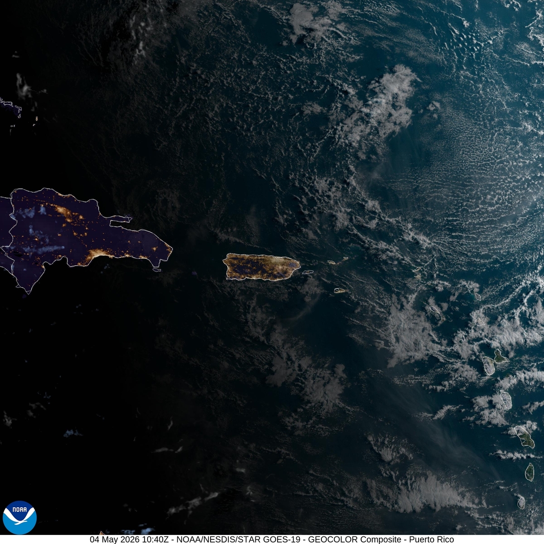VegaBajaWx's tweet image. Imagen de satélite May 4, 2026 at 07:00AM #PuertoRico #weather