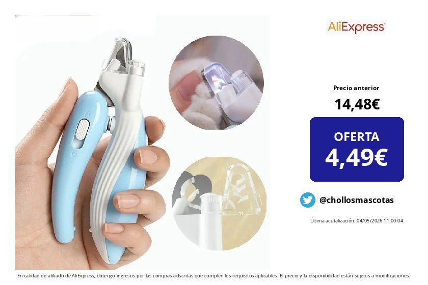 ChollosMascotas's tweet image. ❌ Precio anterior: 14,48 € 
💶 OFERTA: 4,49 € (-68%)

✅ Cómpralo aquí 👉 bit.ly/4cXF732

Cortauñas profesional para mascotas con luz Led, tijeras de aseo con garra para mascotas, para perros, gatos, animales pequeños,…

 #Mascotas