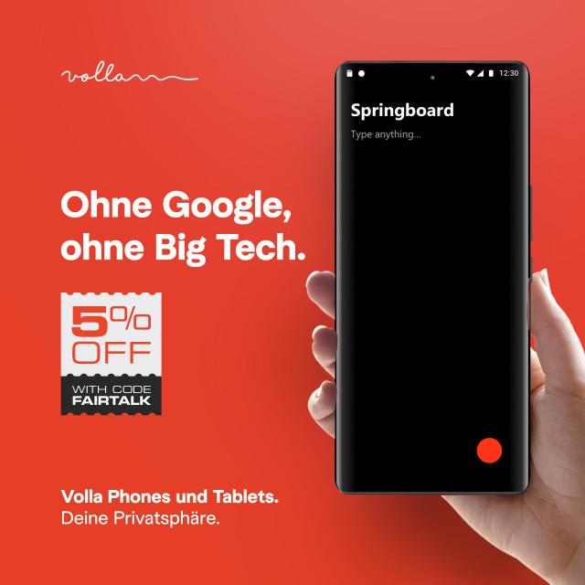 FairtalkTV's tweet image. Jetzt 5% beim Kauf eines Volla Phone mit dem Code „FairTalk“ sichern - volla.online #FairTalk #werbung