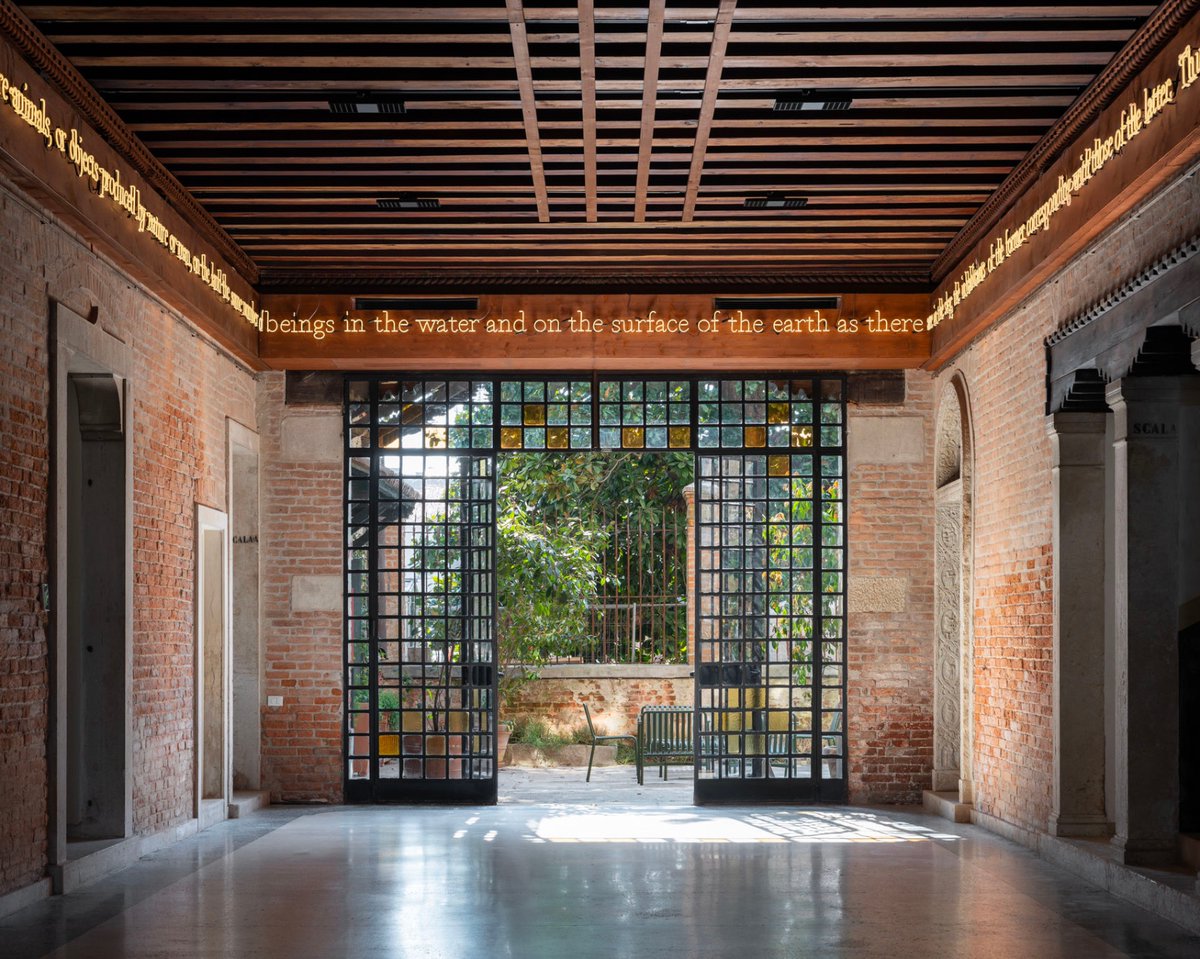 AlmineRech's tweet image. If you are in #Venice for this year’s Biennale, opening this week, be sure to visit# JosephKosuth’s ‘The-exchange-value-of-language-has-fallen-to-zero’ at #CasadeiTreOci.

•

#VeniceBiennale2026 #Italy #AlmineRech