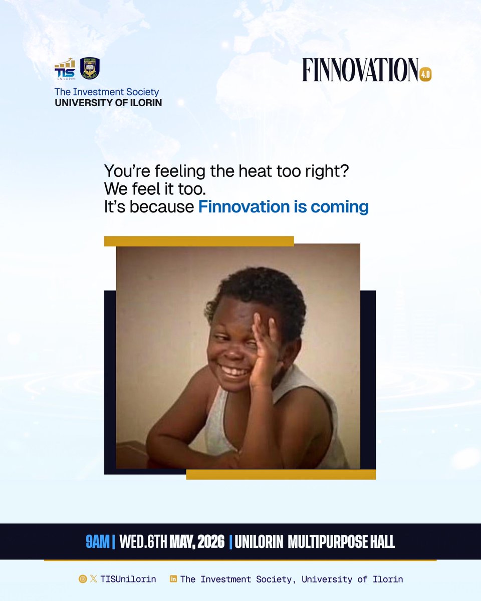 TISUnilorin's tweet photo. We feel it too 🥵🔥

If you aren't feeling it yet, you haven't been paying attention. 😉

See you in the room in 48 hours. The Shift is inevitable. 🫵

SECURE YOUR SEAT: https://t.co/OQri4w1g1n

JOIN THE GROUP: https://t.co/ccCPsedVSX

#Finnovation4.0 #TISUnilorin #TheHeatIsReal https://t.co/4SeYOqoXTB