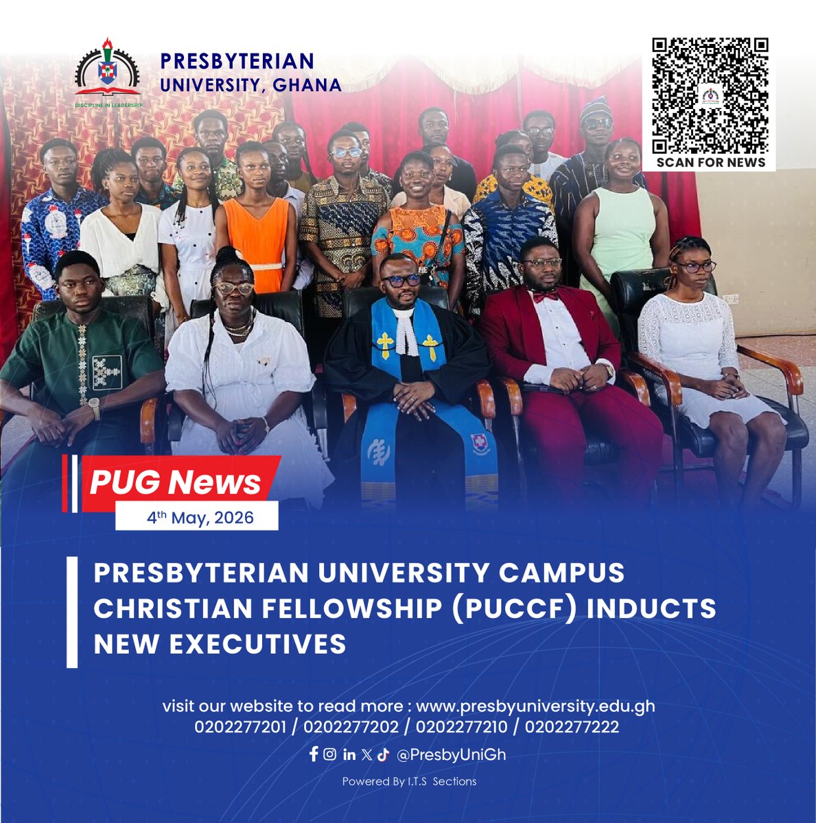 PresbyUniGh's tweet photo. Presbyterian University Campus Christian Fellowship Inducts New Executives
https://t.co/Np7TZXeMyP

#Handingover
#GHAFES
#PUCCF
#StudentsLeadership
#PresbyUniGh https://t.co/FfMKg34m8y