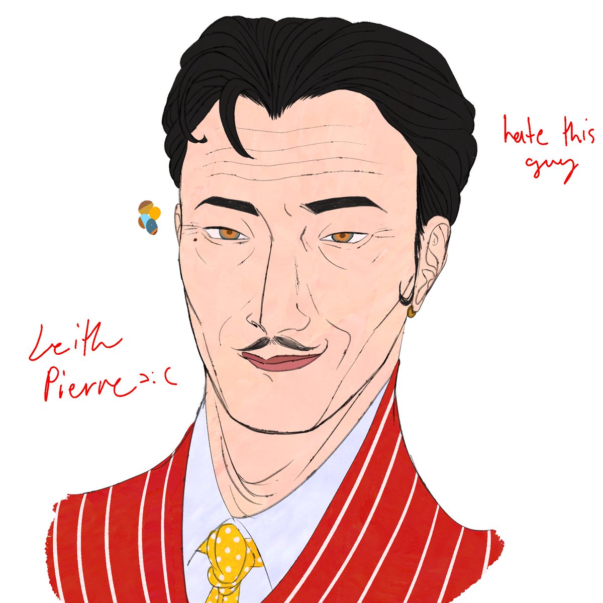 mittylakitty's tweet image. the french-korean demon in two hair colors (his hair is black in my au because y'know he's wasian but i do like the blonde on him)
#ppt #poppyplaytime #leithpierre