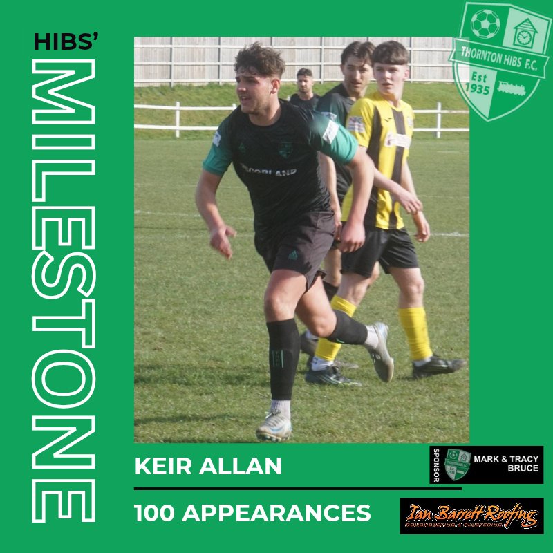 ThorntonHibsFC's tweet photo. HIBS' MILESTONE // Keir reached his first career appearance milestone for the Hibs on Saturday 👏👏 https://t.co/nkomBAFevn