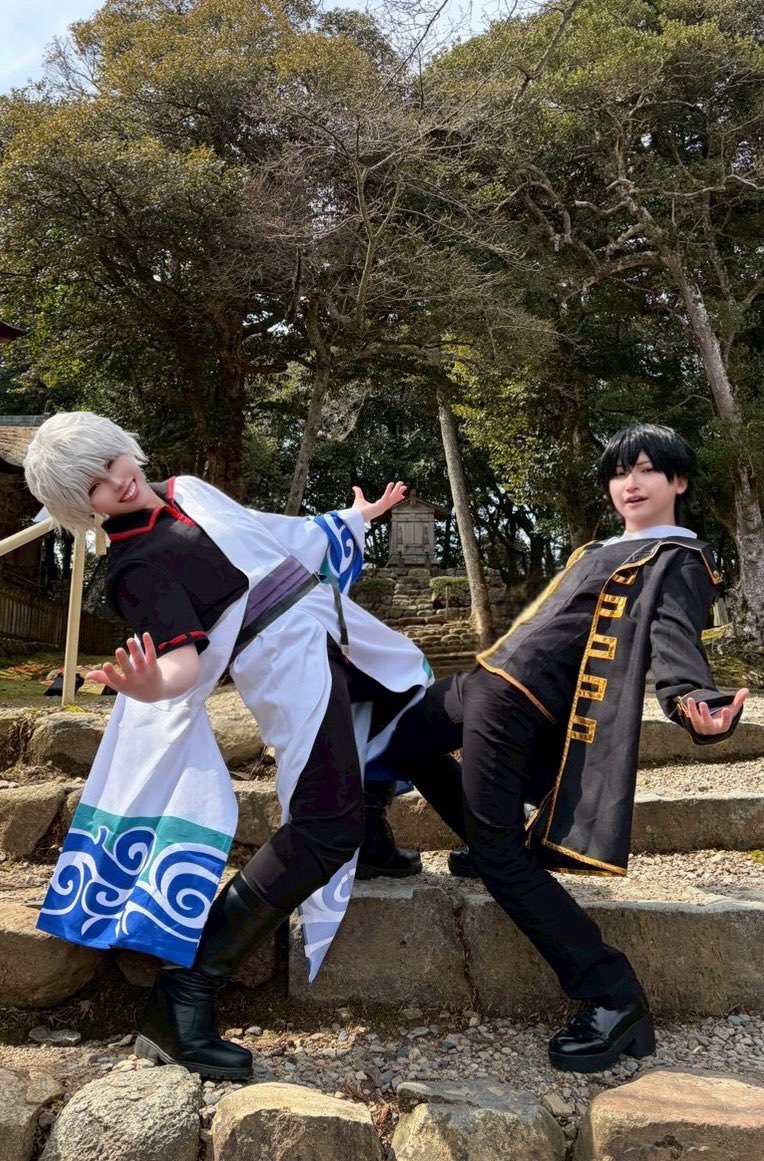 ※コスプレ⚠︎
最近真面目なやつとか暗めなやつとか多かったはず？？？？？
なので土.方🚬(<a href="/reva___3/">ﾚｳﾞｧ</a> )とふざけてたやつ投げときます笑
　
📸:🦋(<a href="/BluedonutSora5/">水水肉 あお💙🍩👀</a> )
 #コスフェス羽咋