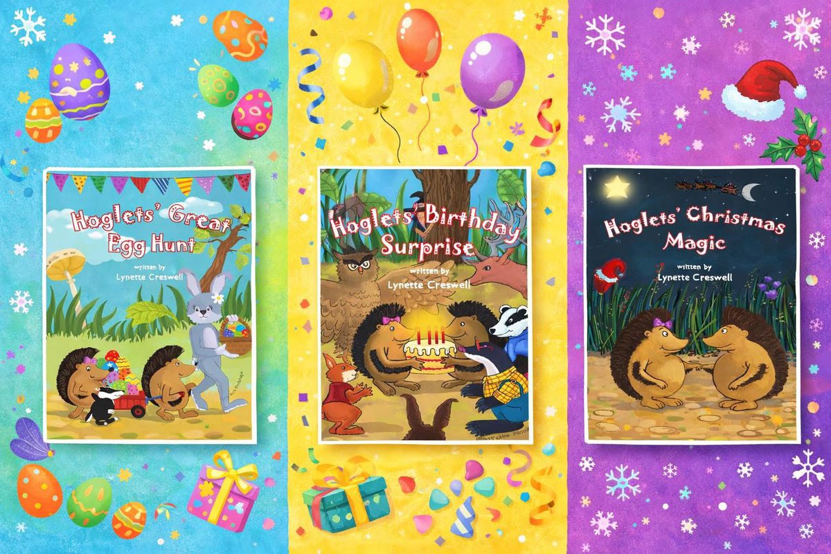 creswelllyn's tweet image. 🦔The Hoglets Are Now A Trio!🌸

Whether you love stories about kindness at Christmas, woodland birthday fun or an exciting springtime egg hunt, there is a Hoglets book to suit every mood and every little reader. 

Book link: mybook.to/all3hoglets

#kidslit #KS1 #childrensbook