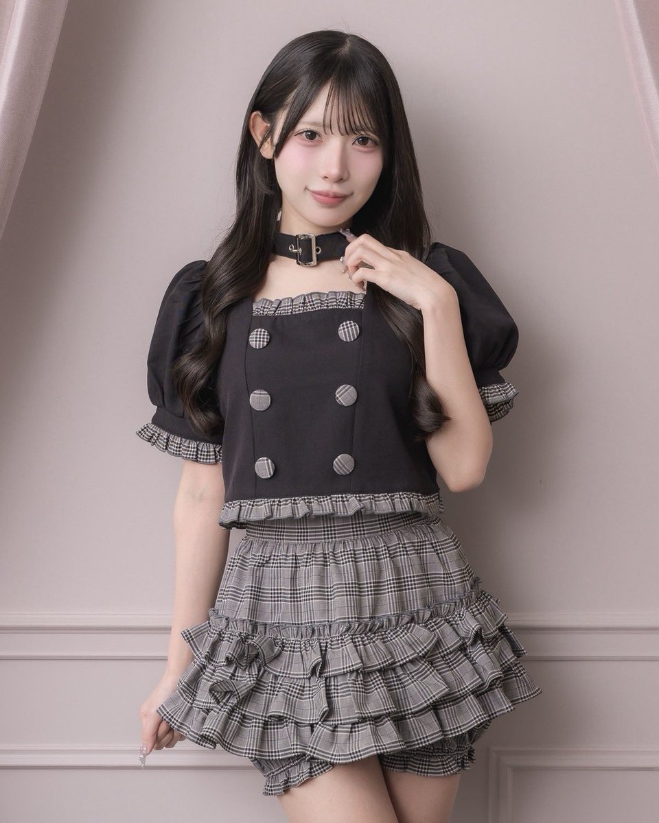 pium early summer collection 🎀／ ♡チョーカー付きチェックフリル