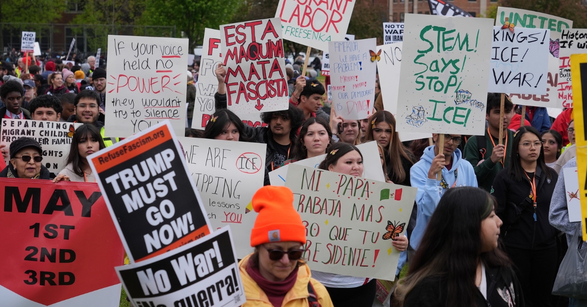 May Day 2026

#MayDay2026 saw a wide array of activities and protests with May Day Strong coalition, in hundreds of cities with some tens of thousands participating nationwide.

For more, including photos and videos: revcom.us/en/may-day-2026