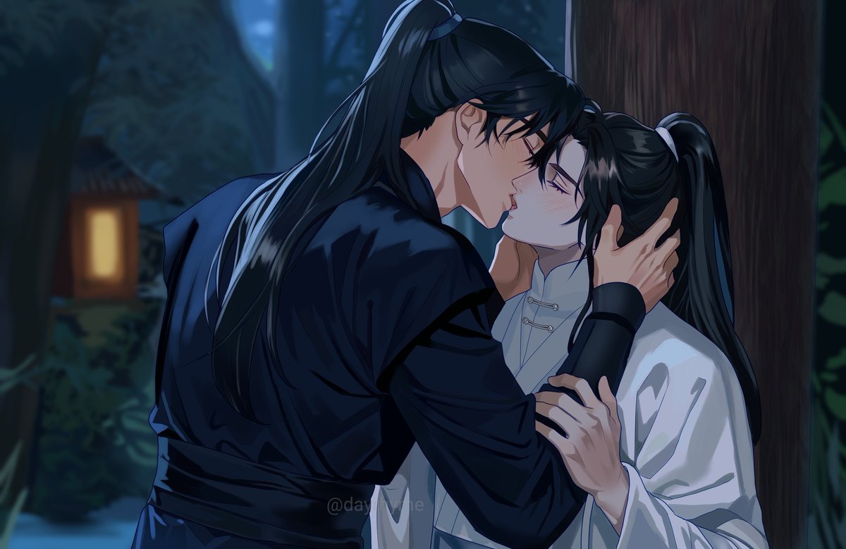-어렴풋한 의식 속에서 그는 묵연과 격렬한 입맞춤을 하고 있었다. 두 사람의 숨소리는 뜨겁고 거칠었다.

#2ha #二哈和他的白猫师尊 #이합화타적백묘사존
