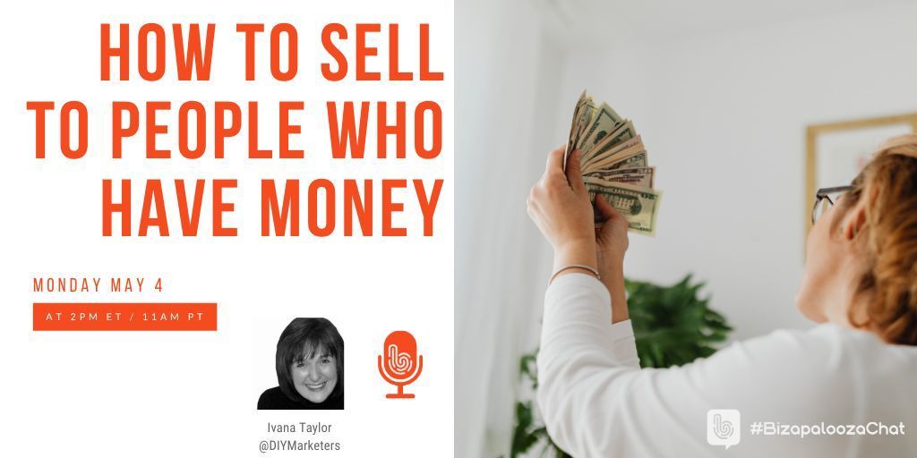 Bizapalooza's tweet image. How do you position your offer to attract premium clients? 

TODAY on #BizapaloozaChat, we'll chat about how to sell to people who have money. Premium buyers, high-value offers, and confident selling.

Join us, Monday 5/4 at 2pmET/11amPT. 

#smallbusiness #businesstips #sales #CX