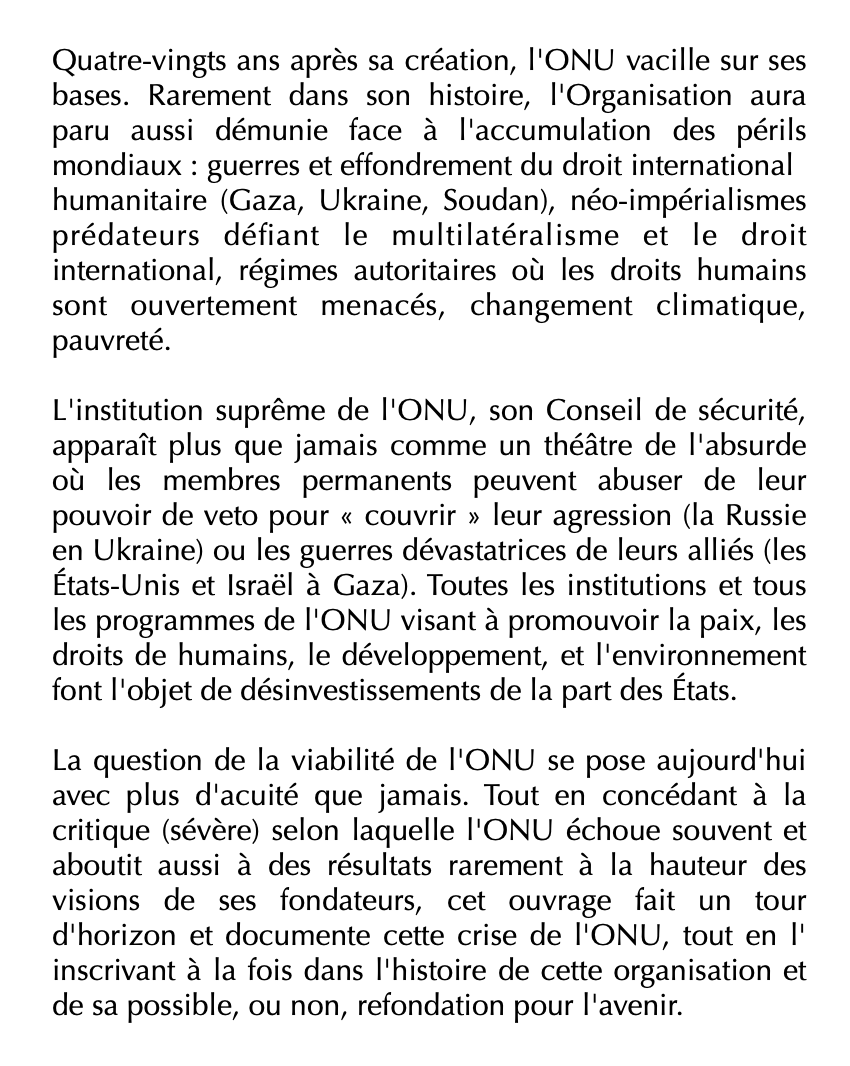 flr_louis's tweet photo. Franck Petiteville - L'ONU dans un monde en crise

À paraître en septembre chez CNRS Éditions https://t.co/gFs7LqTJGf