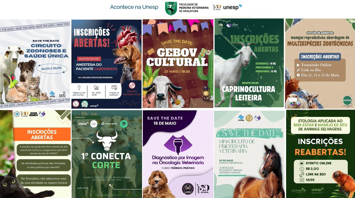 Faculdade de Medicina Veterinária Unesp Araçatuba tweet media
