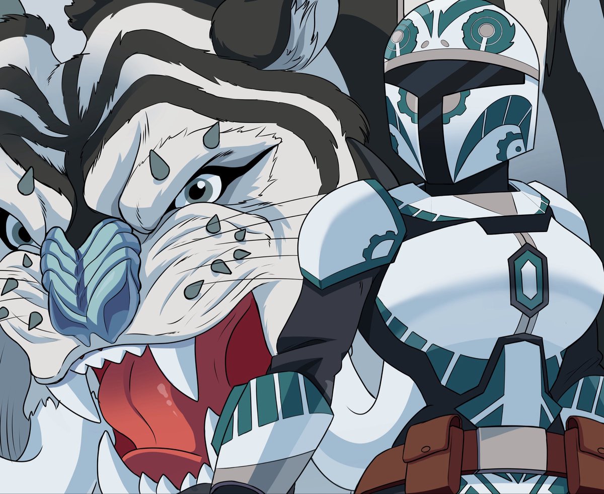 onlyscreamwolf's tweet photo. Happy May the 4th!!! :3! Don’t forget to bring your blaster today! Both Zabbo and Spirit are on duty and looking for bounties! Thanks @mayker107 for the lovely gift art <3 https://t.co/jQIHZyqMM9