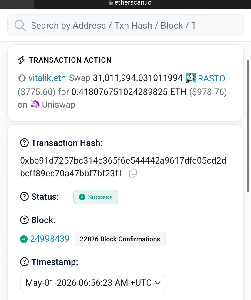 Rastopyry.eth VITALIK’s FIRST DOG tweet media