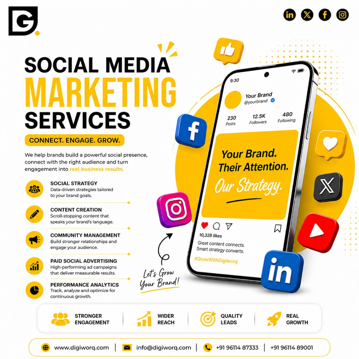 digiworqsol's tweet photo. Struggling to grow on Social Media?
Not getting enough leads &amp; engagement?
DigiWorq is your SOLUTION!

Call NOW: +91 96114 87333 / +91 96114 89001

#DigiWorq #SocialMediaServices #ContentMarketing #PaidAdvertising #PerformanceAnalytics #BrandBuilding #DigitalAgency #SMMIndia https://t.co/qFVdn6xtAL