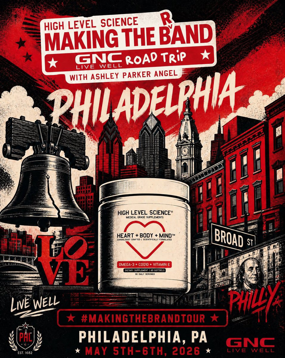 LiveHighLevel's tweet photo. #PHILLY ♥️ We’re rolling through with the #MakingTheBrand Tour with @ashley_parker_angel at @gnclivewell 📈 Swipe to see what stores we’ll be at and stop by to pick up some supps 🫶🏼

#gnc #gnclivewell #retail https://t.co/5QlNILrsG6