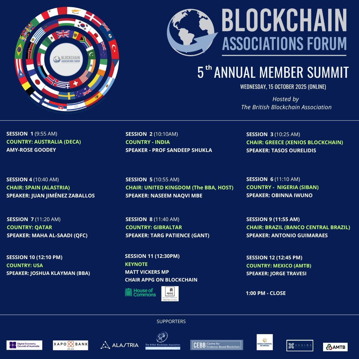 Brit_blockchain's tweet photo. 📢 We are delighted to announce that the Blockchain Associations Forum (#BAF) 6th Annual Summit will take place on 9 September 2026.

Dubbed the "united nations of blockchain", BAF is a unique global consortium of blockchain associations from 52 countries across six continents — the world's largest trans-national think tank dedicated to advancing blockchain, Web3 and digital asset technologies.

Each year, the Summit brings together #policymakers, regulators, national association #leaders, academics and #industry pioneers to share progress, exchange policy insights, and shape the future of responsible technology adoption worldwide.

👉 To understand the breadth and depth of the BAF's global impact, take a moment to scroll through the attached — six years of summits, policy contributions, research and international partnerships that have helped shape the global blockchain conversation.

#BAF2026 #Blockchain #Web3 #DigitalAssets #Policy #BBA