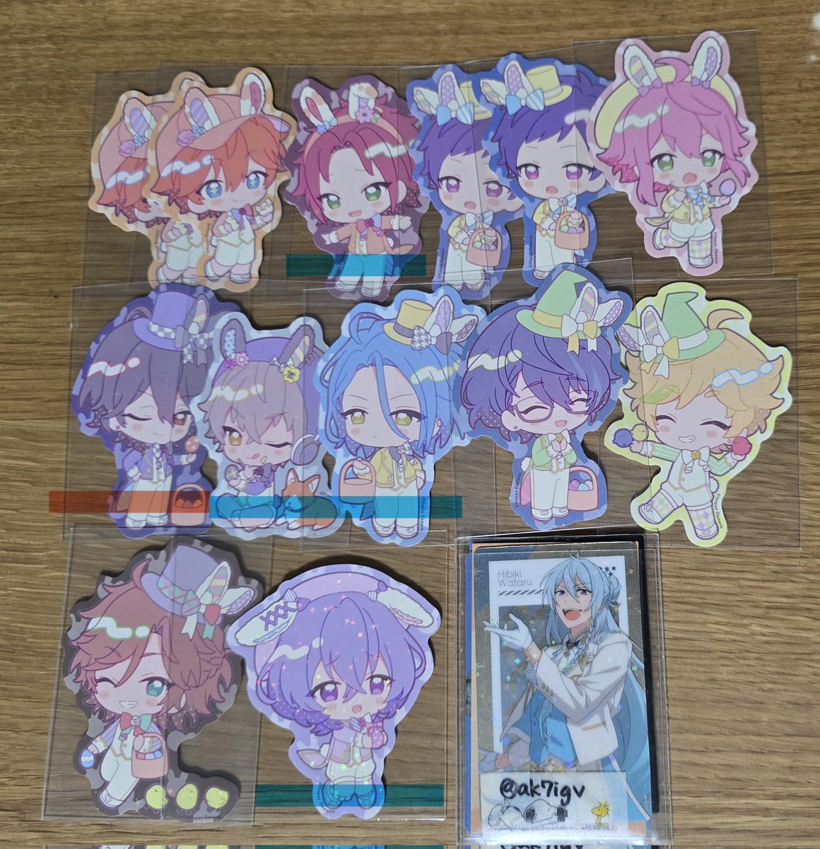 ak7igv's tweet photo. 【交換】 あんスタ アニカフェ アニメイトカフェ ステッカー
譲▶︎ スバル 真緒 弓弦 桃李 HiMERU *零 晃牙 宙 つむぎ 斑 ユメ ひなた ゆうた 宗 一彩 マヨイ 巽
求▶︎ 舞珠1 チトセ 望見
みか1 凛月 渉 北斗 翠 薫
無印250円/枚譲渡
郵送2〜＞プロカ記載日手渡し
お気軽にお声掛けください。 https://t.co/fj6dFLVsNk