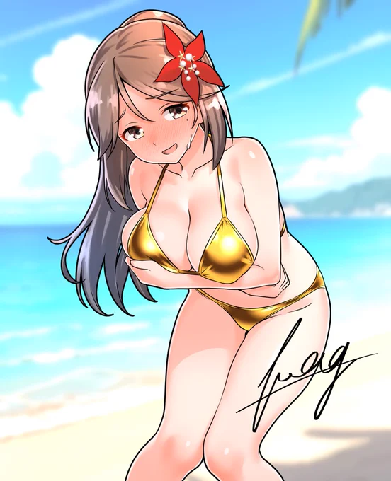 ゴールデンウィークはまだ続く!ということでゴールデンビキニな天城さんです(◜ᴗ◝ )