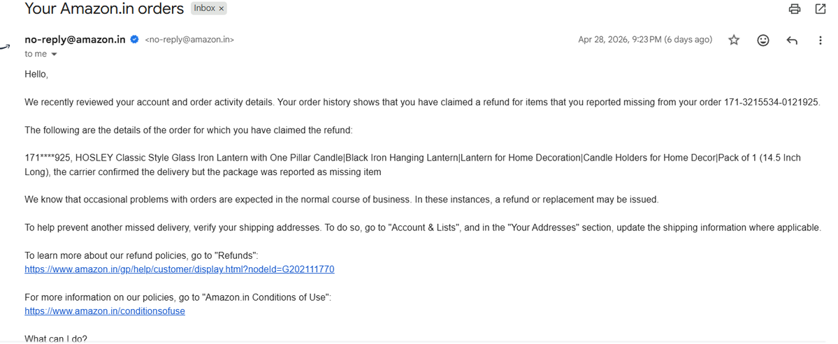 Thegreatone1237's tweet image. @amazonIN @jagograhakjago  you guys and your team is fraud. They given me short qty and now your internal investigtion team closed the issue wtihout resolution. my 15 days are waste. either refund my money or  provide the short qty order id-17132155340121925