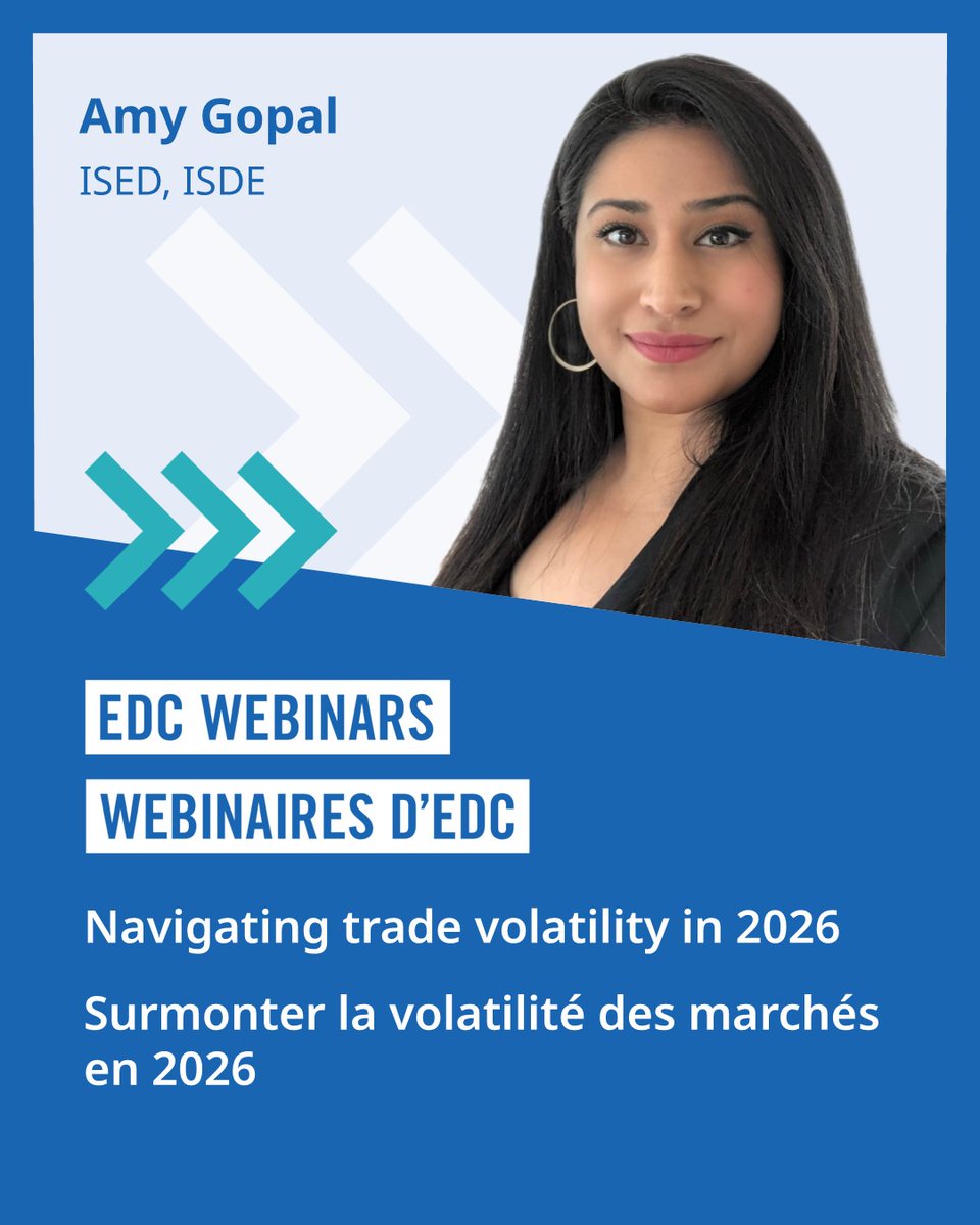 ExportDevCanada's tweet image. Explore how to manage export risk, protect cash flow and reduce dependency on the U.S. at our upcoming webinar Thursday, May 21 at 1 p.m. ET. #Canada #Export 

➡ go.edc.ca/frpo9n2p