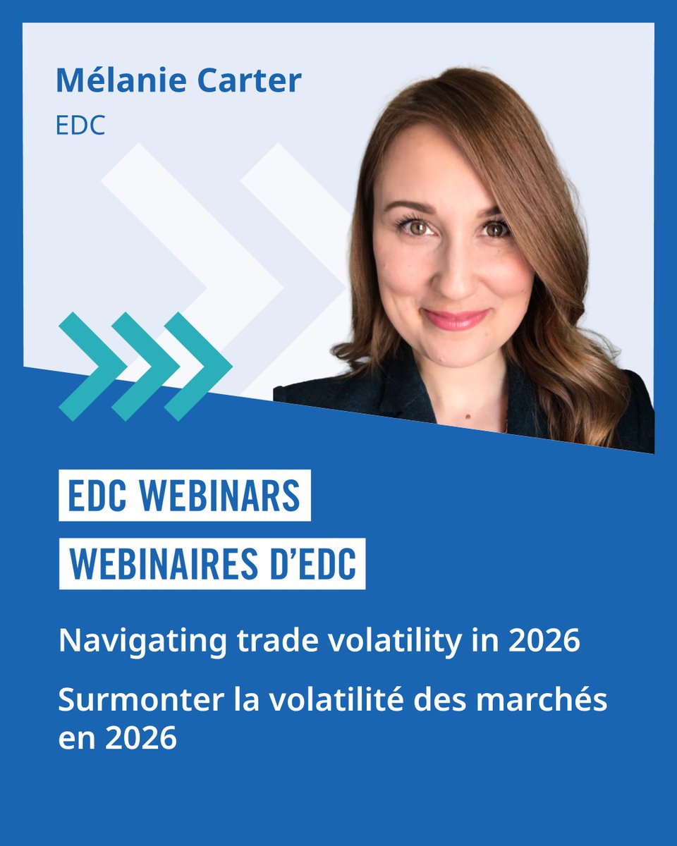ExportDevCanada's tweet image. Explore how to manage export risk, protect cash flow and reduce dependency on the U.S. at our upcoming webinar Thursday, May 21 at 1 p.m. ET. #Canada #Export 

➡ go.edc.ca/frpo9n2p
