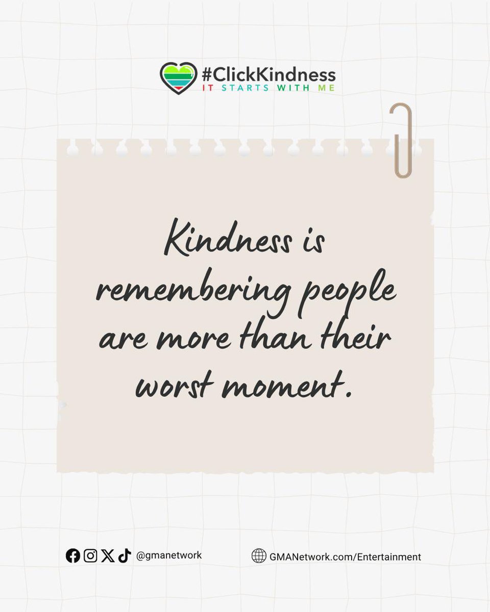 gmanetwork's tweet photo. Extend the same grace you hope to receive. 🌱

#ClickKindness https://t.co/p8hv7amxWF