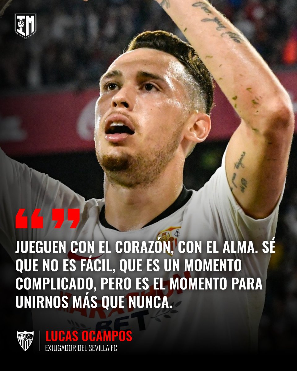 infomorrocotudo's tweet image. 🔴 Las inspiradoras palabras de Ocampos, Óliver, Bono, Badé, Rakitic y Fernando para el partido de esta noche del #SevillaFC.

👉🏻 Se espera que el Sánchez-Pizjuán sea una caldera y algunos exjugadores del club han querido mostrar su apoyo.