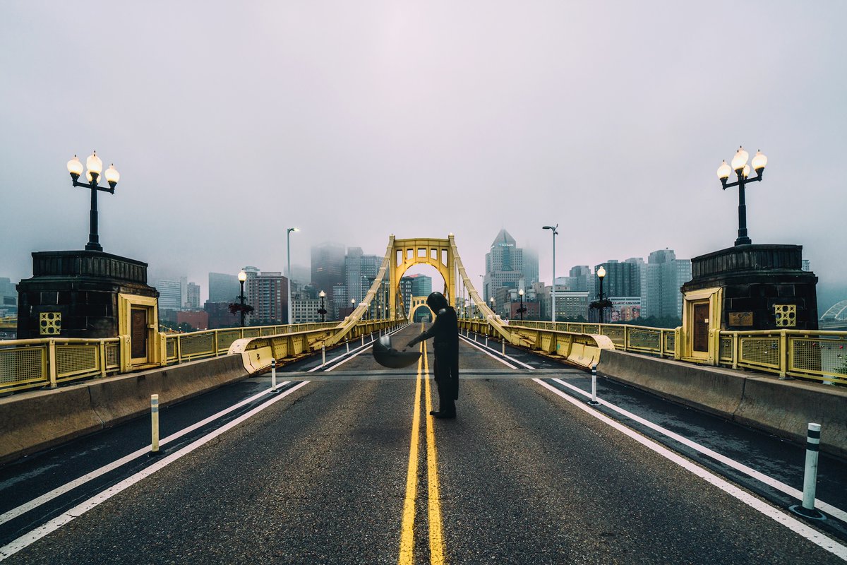 DaveDiCello's tweet photo. Using scenes from the old airport was fun, but I just couldn't help using as many #Pittsburgh images as possible. The one of Vader looking over the city is an all time favorite, but the Duel of the Fates came out so cool too. https://t.co/KY3IJY33pp