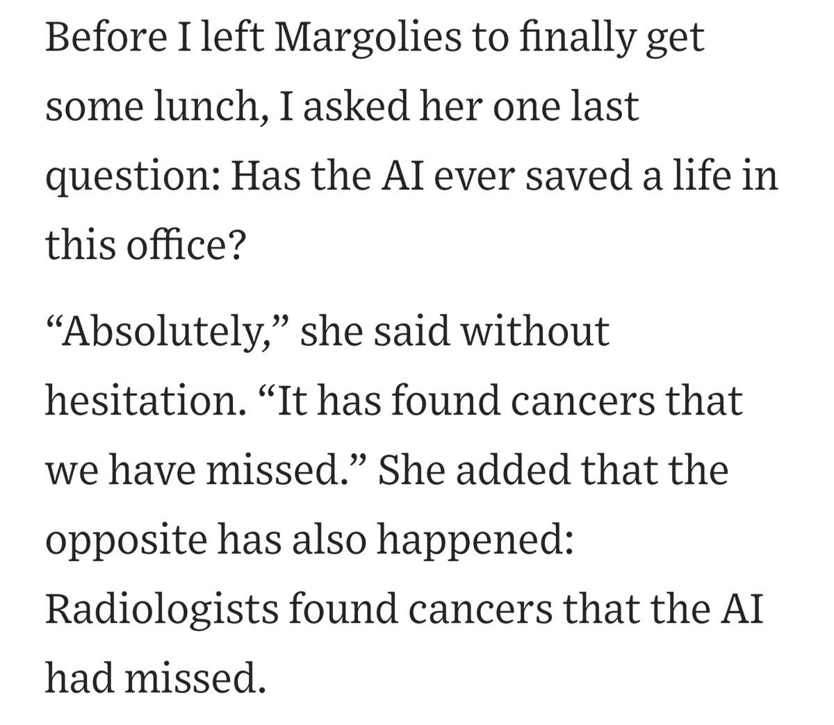 AdamThierer's tweet photo. important new @wsj article by @JoannaStern on breast cancer detection and role that AI can play in helping augment human doctors and catching what they might otherwise miss: https://t.co/hp7vYk5Ghu