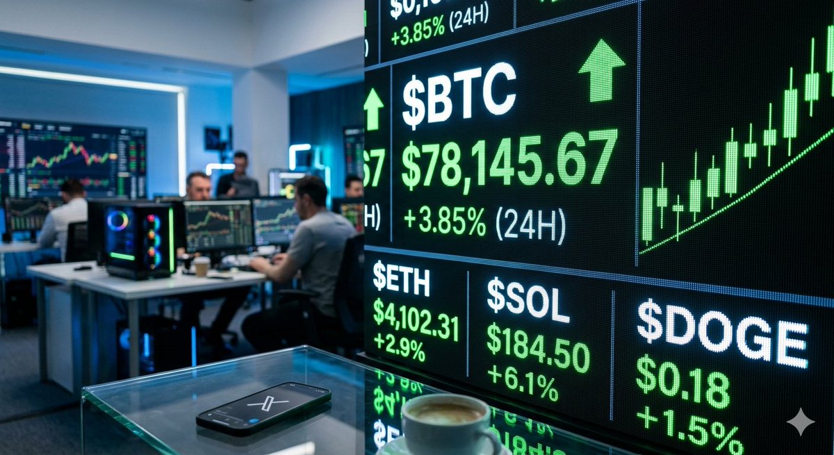CivicCatalyst01's tweet photo. The market is showing some serious green today! 📈 With 250+ tokens on the rise and Bitcoin holding strong above $78k, the "Great Rotation" feels like it's finally starting to simmer.
Who else is watching $SOL and $BTC closely this week?
#Crypto #Bitcoin #BullRun #Web3 #Solana https://t.co/jknacQrFnZ