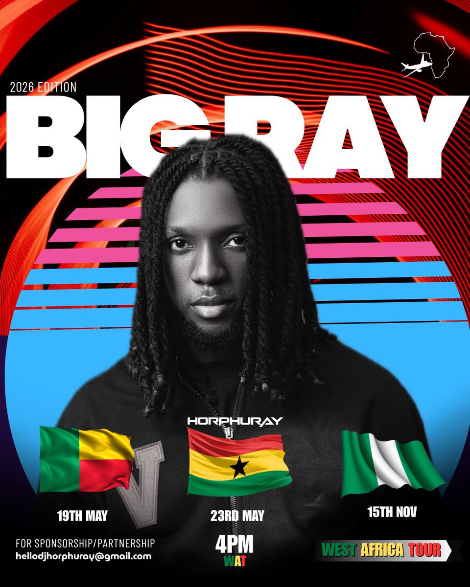 DjHorphuray's tweet photo. West Africa Tour With Dj Horphuray
Know Christian Creative in Benin Republic 🇧🇯 &amp; Ghana 🇬🇭, who would love to attend tag them. https://t.co/LtHNmri2qY