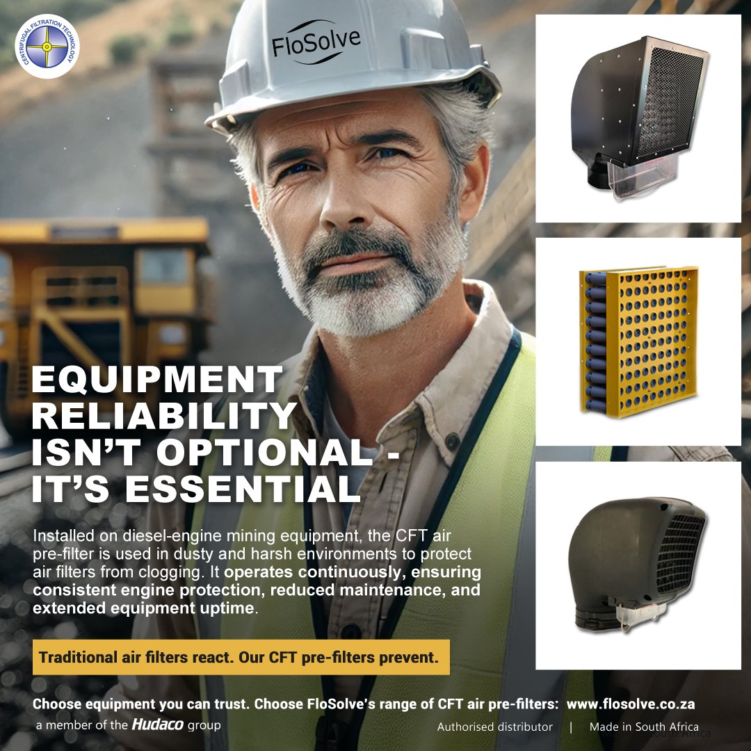 FlosolveSA's tweet photo. Traditional filters react. CFT pre-filters help prevent.

Designed for dusty mining environments, they protect engines before contamination becomes a problem.

Less maintenance. More uptime.

#AirPreFilter #Mining #HeavyEquipment https://t.co/s9KmsLVDdj