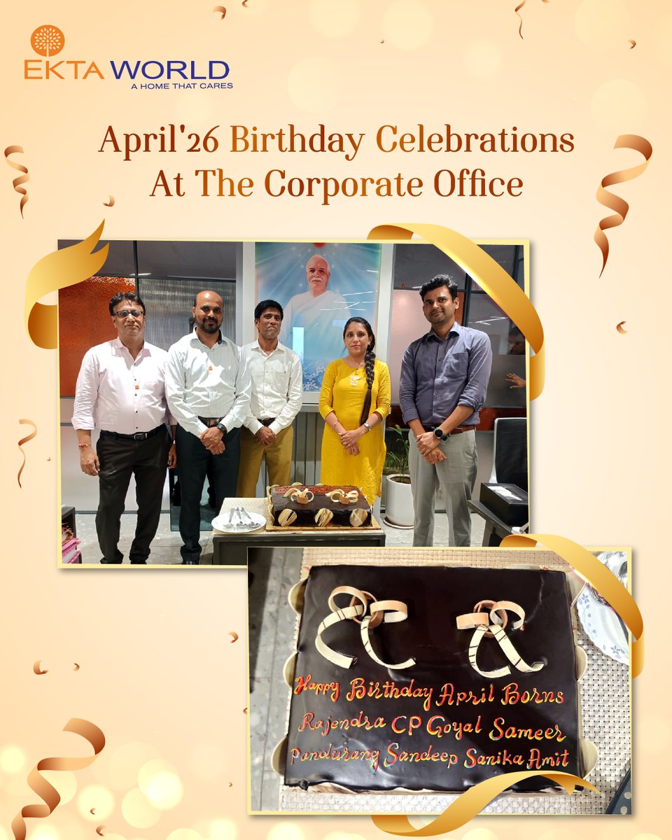 EktaWorld's tweet photo. At Ekta World, every month adds new moments that bring us closer.
April was full of celebrations, team bonding, shared laughter, and little memories that made the Ekta Parivar stronger than ever.

Because building homes starts with building meaningful relationships.
#EktaParivar https://t.co/2WIIAAgTw2