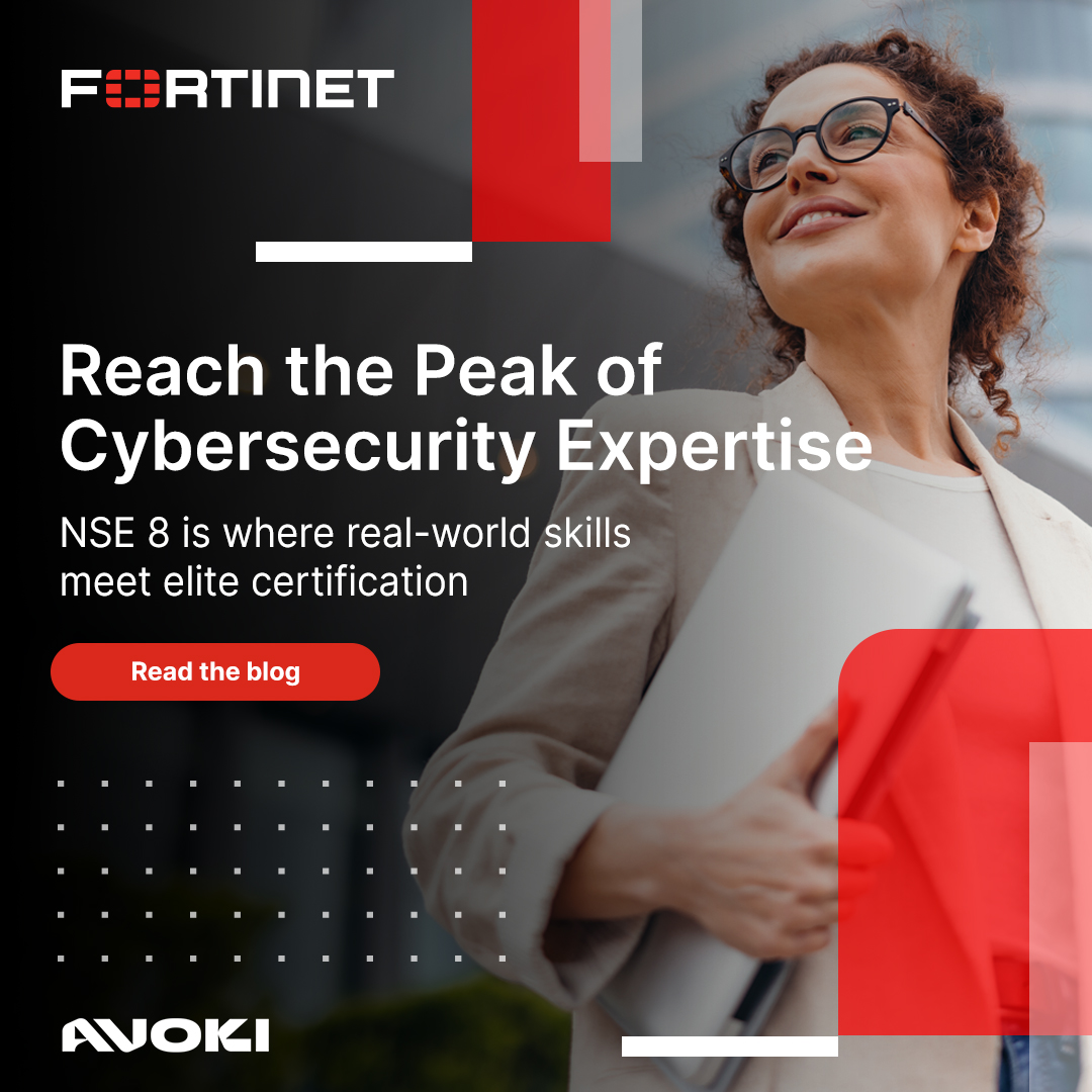 russmeyer's tweet photo. What does cybersecurity expertise look like at the highest level? 📚 🔐

This blog highlights four of Avoki's NSE 8-certified professionals and the real-world expertise behind @Fortinet’s most advanced certification.

👉 Explore their perspective: https://t.co/mAQv93qHyO https://t.co/ncrQb85i1E