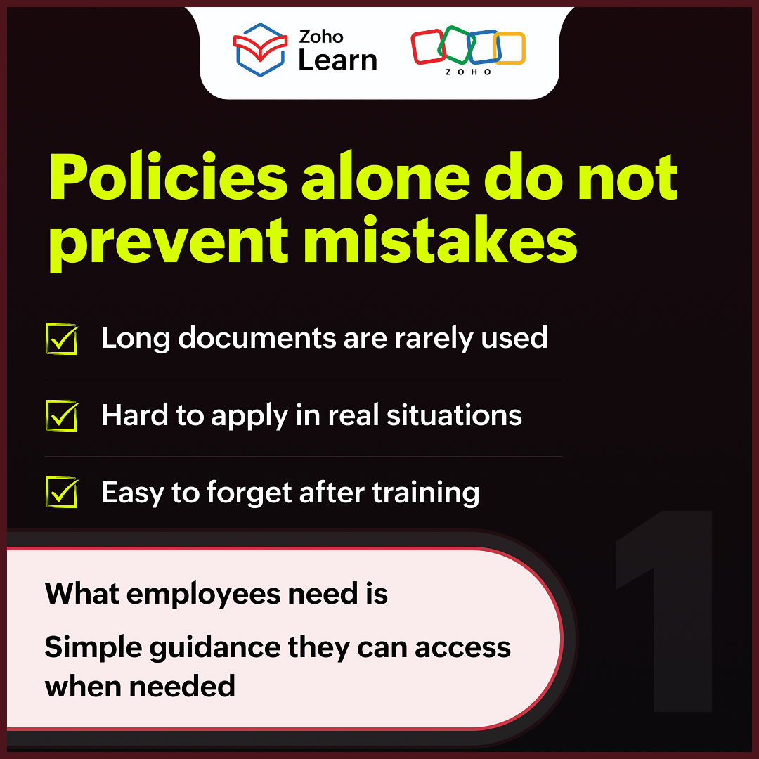 ZohoLearn's tweet photo. You might think that once your data privacy policy is written, the job is done. If your team has hundred questions and has to figure it out in the moment, your training isn’t working. Check out the post below to learn how to build #dataprivacytraining that actually sticks 👇 https://t.co/OMjzNIih4P