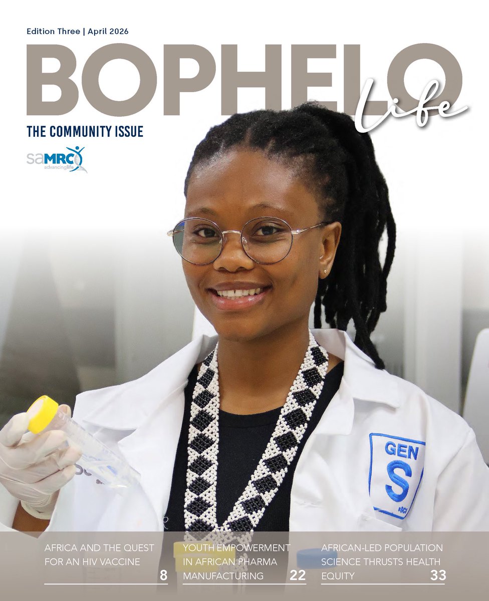 MRCza's tweet photo. Bophelo Edition 3 is here.

Themed "African Solutions in Africa", it highlights why the continent’s health future must be shaped by African evidence, expertise, and innovation.

Read here: https://t.co/eJnR5Xg2ZQ https://t.co/jnySK3S12G