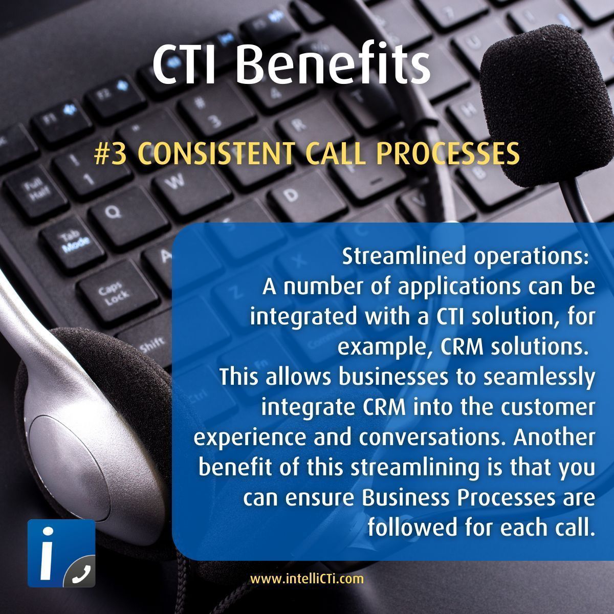 intelliCTi's tweet photo. ⭐ CTI Benefits⭐

Integrate your #CRM and #Telephony system to get the following benefits and many more:

⭐ Consistent Call Processes with streamlined operations: ⭐ 

Find out about all the benefits here:  https://t.co/F7cKf6768I 

#InforCRM #Dynamics365 #MSDyn365 #CTI https://t.co/za04nJ4thC