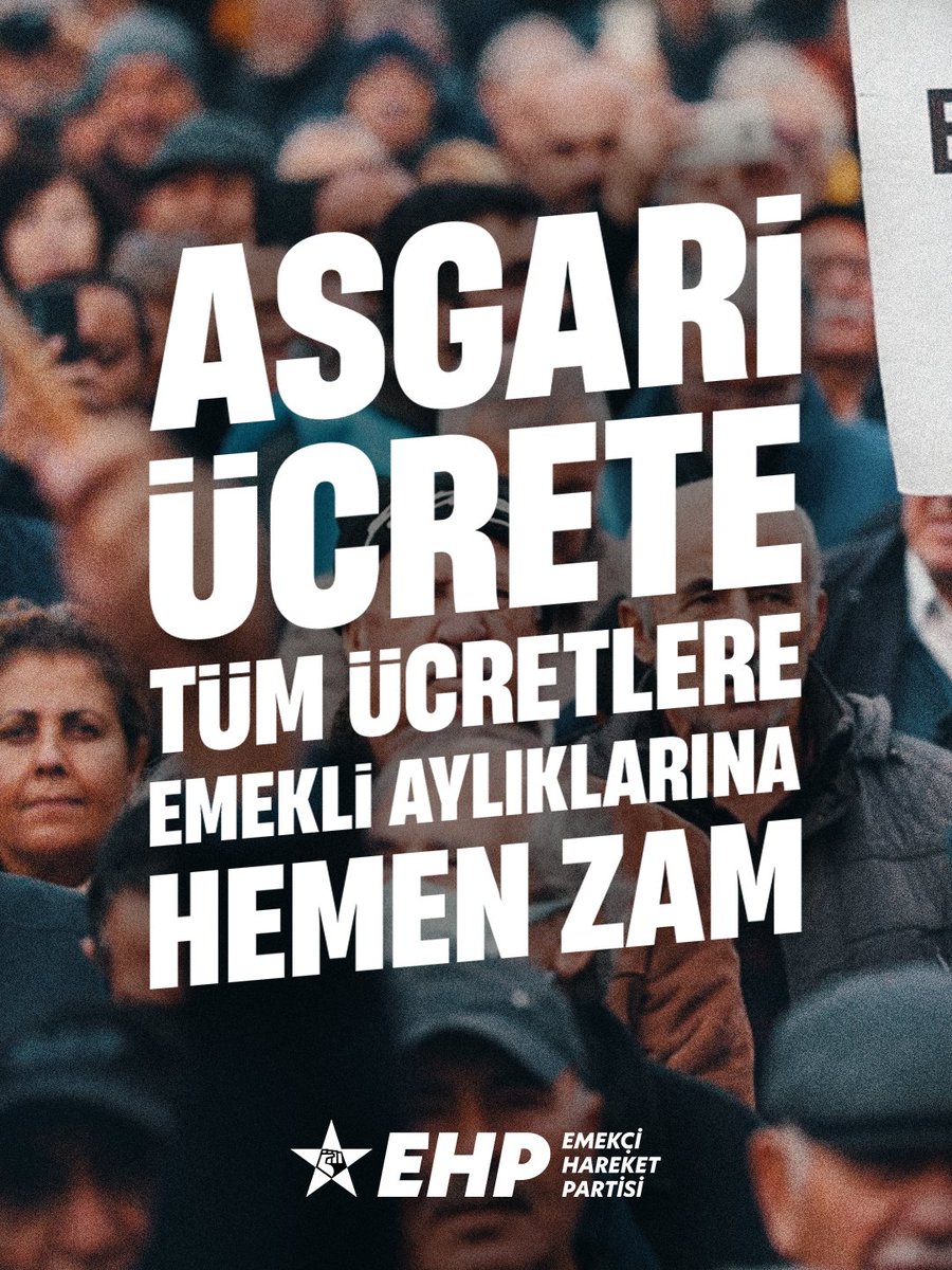 EHPgenelmerkezi's tweet photo. 📢 Nisan ayı enflasyonu açıklandı.

📉 Asgari ücret 4 ayda 4 bin 110 TL eridi! 

📉 En düşük emekli aylığından 2 bin 928 TL buhar oldu!

Zor olanı başardınız, enflasyon yeniden yükselişe geçti! Artık açlığa ve yoksulluğa sabrımız tükendi.

🔴 Asgari ücrete, tüm ücretlere, emekli aylıklarına HEMEN ZAM!
