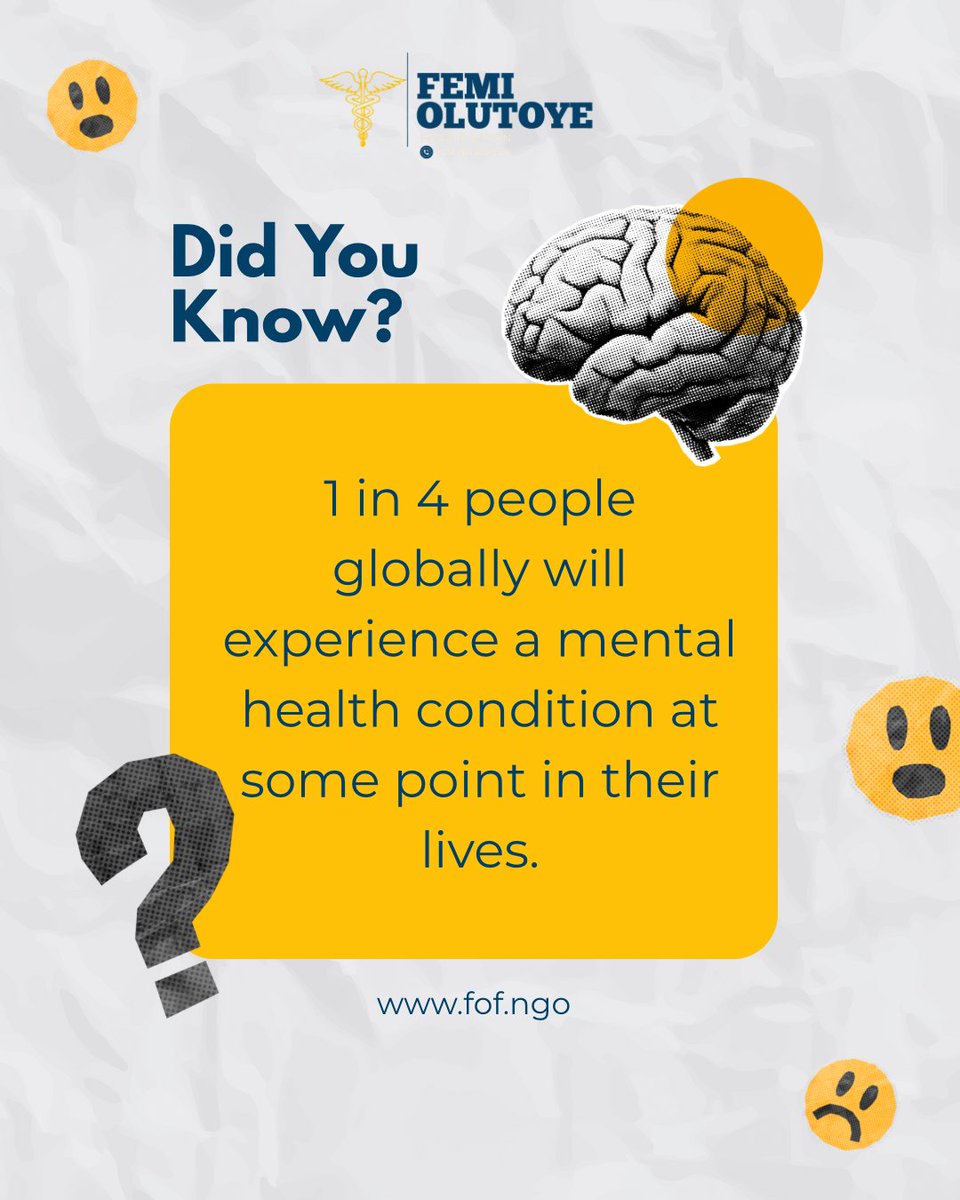 femiofoundation's tweet image. 1 in 4 people will experience a mental health condition. 🧠

Most never get help.

The barrier? Stigma. Cost. Silence.
Let's change that.

#MentalHealth #BreakTheStigma #FOF