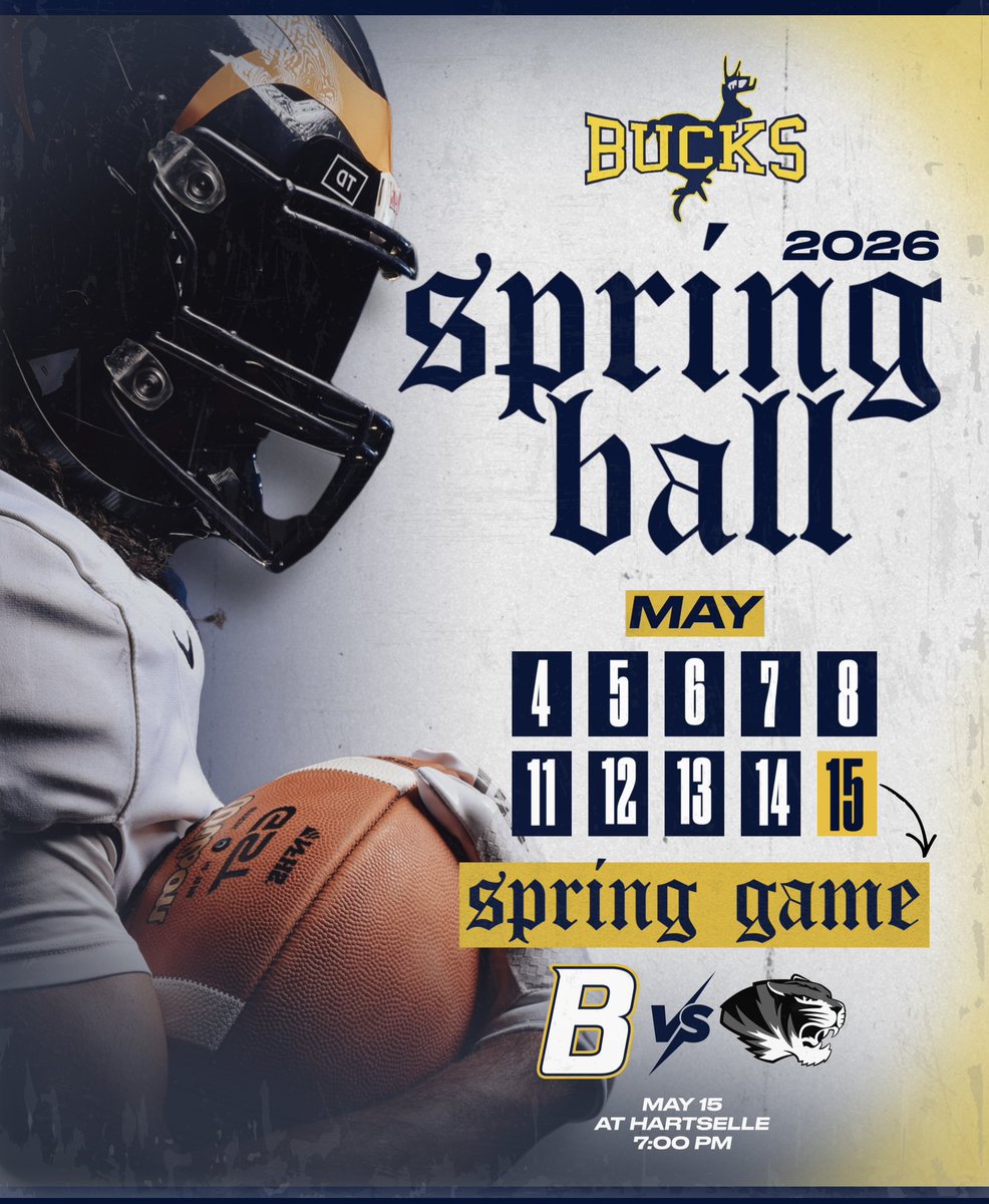 Bucks_Football1's tweet image. 𝕾𝖕𝖗𝖎𝖓𝖌 𝕻𝖗𝖆𝖈𝖙𝖎𝖈𝖊 𝖎𝖘 𝖍𝖊𝖗𝖊! 🦌 

College coaches at all levels are welcome, excited to see who all comes to Recruit our Bucks!

#beELITE | #GoBucks