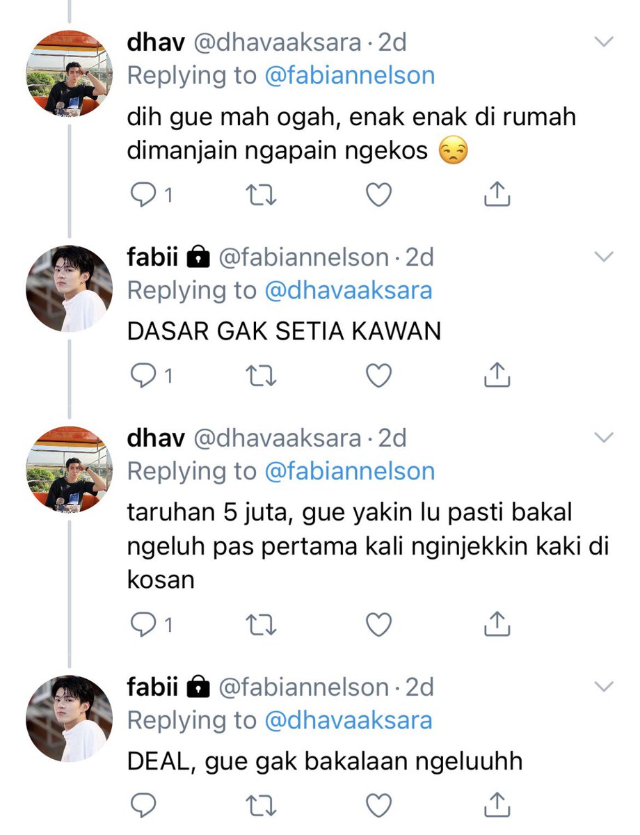 abseenbang's tweet photo. fabian yang sok sokan mau hidup mandiri tapi malah dapet bonus yang menarik di kosan, yaitu centil ke sena

— tingmeen au https://t.co/CTQM8QKsv1