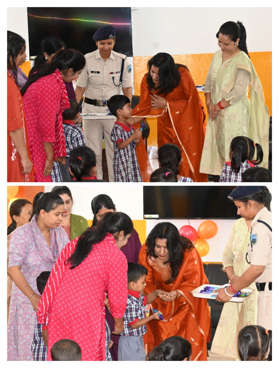 RCWASilchar's tweet photo. Academic Session 2026-27 begins at CRPF Montessori School, Silchar! President RCWA Smt. Seema Singh inspected the school &amp; shared chocolates with kids on 04.05.2026. #CWA #CRPF #GoodVibes https://t.co/CQO9nh0BaS