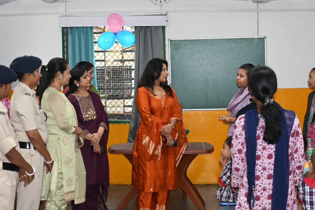 RCWASilchar's tweet photo. Academic Session 2026-27 begins at CRPF Montessori School, Silchar! President RCWA Smt. Seema Singh inspected the school &amp; shared chocolates with kids on 04.05.2026. #CWA #CRPF #GoodVibes https://t.co/CQO9nh0BaS