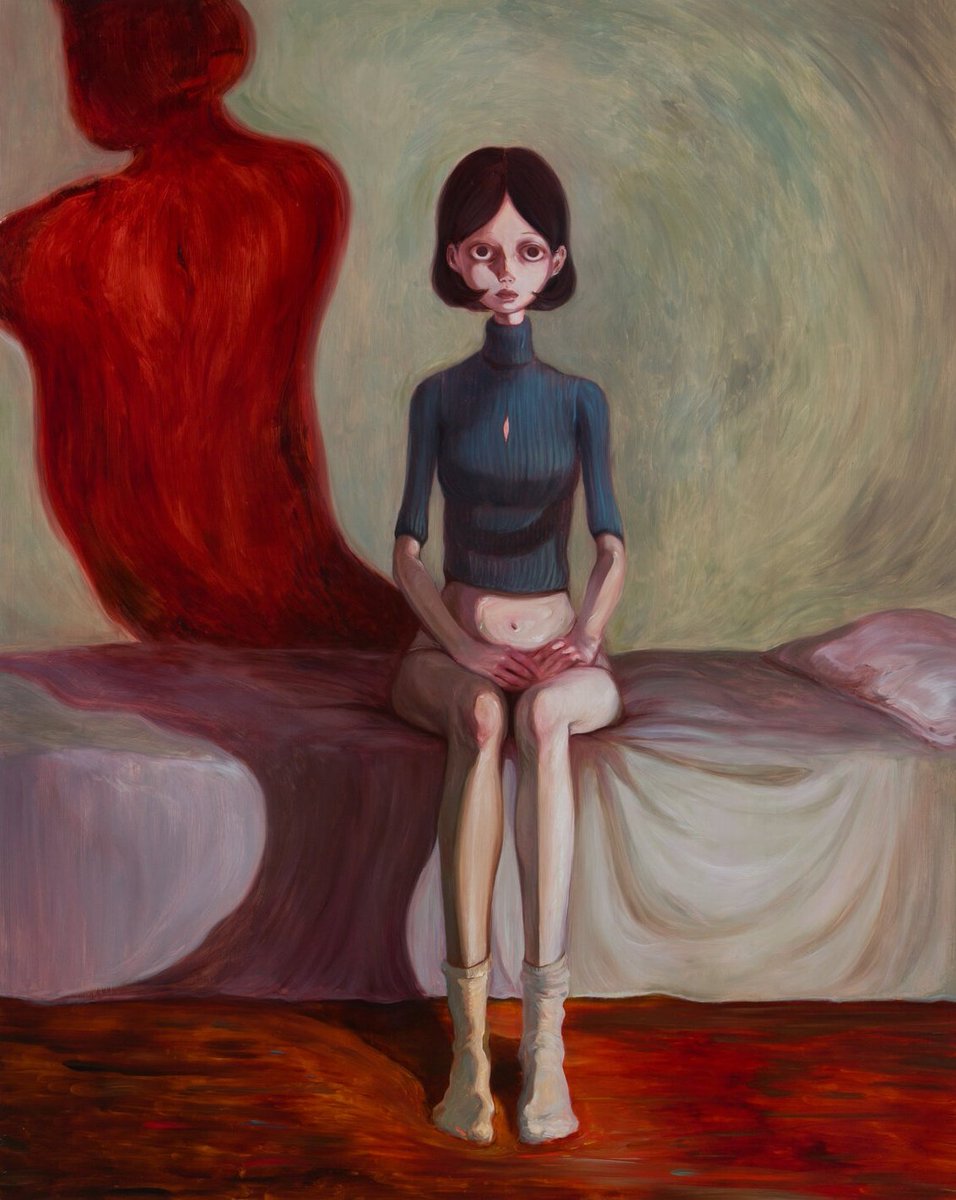 new painting 🖼 ✨️ Last Youth, 2026 Oil on canvas 60 × 48 × 1 in