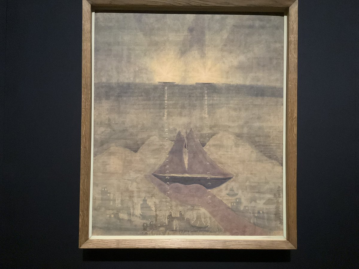 2020rumi's tweet photo. 国立西洋美術館で開催中の展覧会
「チュルリョーニス展　内なる星図」、心に深く響きました
音楽的構成をもつ絵画作品が展示
自作曲が会場で流れ、視覚と聴覚が交差、そして融合

「内なる星座」について考えています

素晴らしい展覧会は余韻がすごいですね

#国立西洋美術館
#チュルリョーニス展 https://t.co/eukAoYYLIr