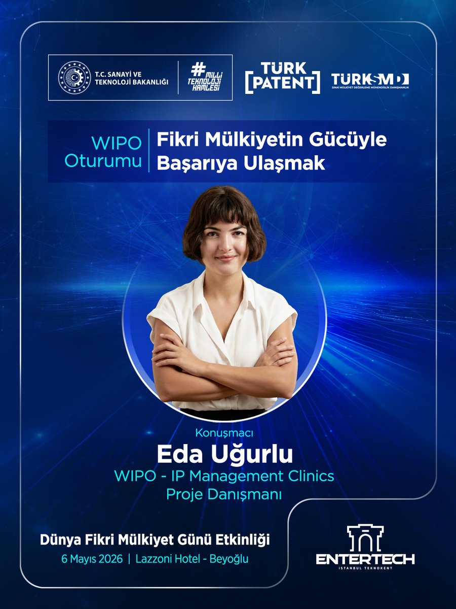 entertechtr's tweet photo. Dünya Fikri Mülkiyet Günü etkinliğine davetlisiniz!

Bu programda, WIPO’nun bu yılki “IP and Sports: Ready, Set, Innovate” teması kapsamında; TÜRKPATENT ve Entertech İstanbul Teknokent iş birliğinde fikri mülkiyet, yatırım, girişimcilik ve spor teknolojilerini ele alacağız.

WIPO katılımıyla gerçekleşecek programda; patentlerin yatırım aracı olarak değeri, fikri mülkiyetin ticarileşme süreçlerindeki rolü ve spor alanındaki inovasyonları konuşacağız.

*Etkinlik katılımı için kayıt olunması önemle rica olunur.

Kayıt için tıklayın! https://t.co/BKxbuCI2AC
